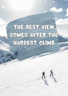 Mountain Climbers with Inspirational Quote