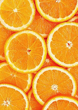 Orange Slices Background