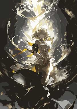 Elegant Woman in Light and Shadow