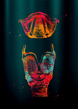Larynx Watercolor Anatomy Art