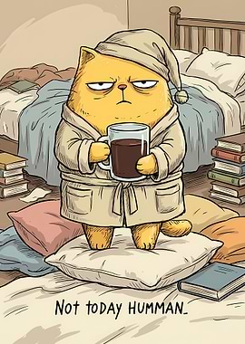 Grumpy Cat with Coffee