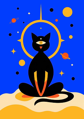 Mystic Cat in Space