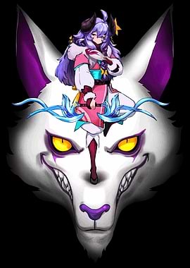 Anime Girl with Fox Spirit