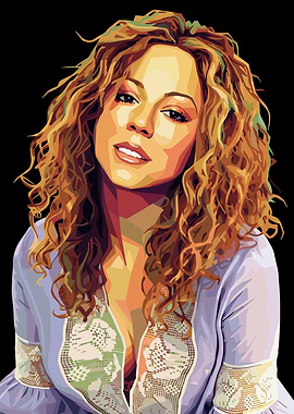 Mariah Carey Portrait Digital Art
