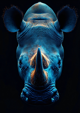 Blue Rhino Portrait