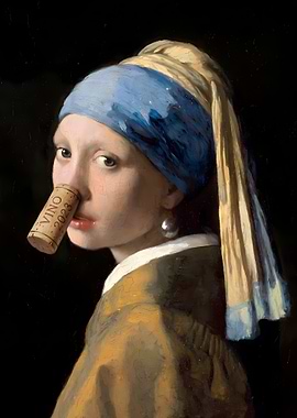 Girl with a Wine Cork Earring