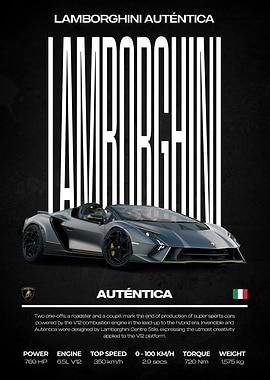 Lamborghini Auténtica Poster