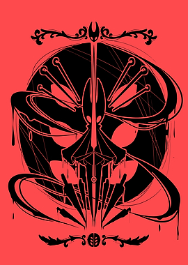 Hollow Knight Game Cover Abstract Art