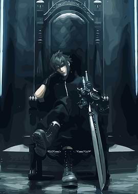 Noctis Lucis Caelum on Throne