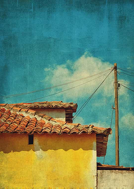 Yellow Building with Red Tile Roof