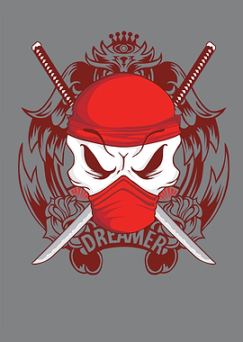 Dreamer Ninja Skull with Swords