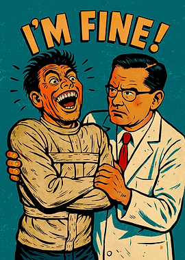 I'm Fine! Comic Illustration