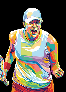 Iga Swiatek Pop Art Portrait
