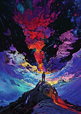 Cosmic Mountain Peak Contemplation