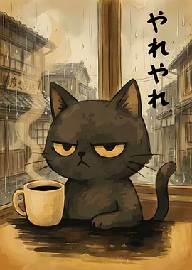 Grumpy Cat Coffee Rainy Day