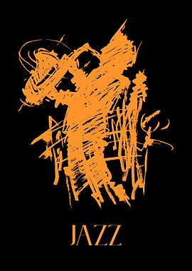Saxophone Player Abstract Jazz Musician