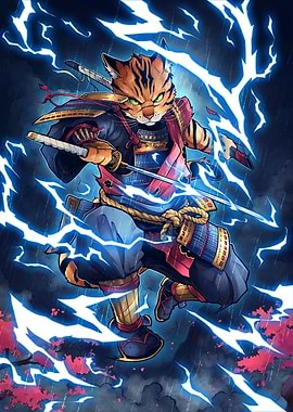 Tiger Samurai with Lightning