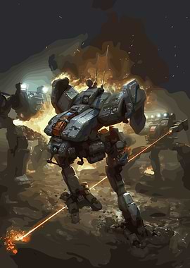 Battlemechs in Action