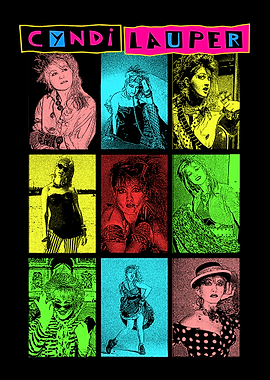 Cyndi Lauper Pop Art Collage