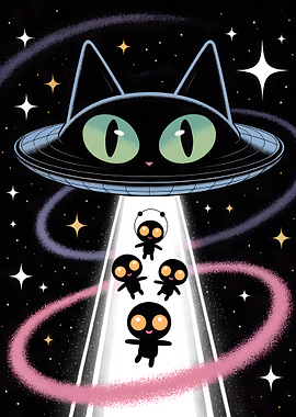 Cat UFO Abduction
