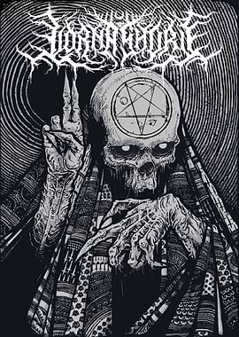 Dark Occult Skull Illustration