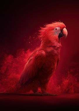 Red Fiery Scarlet Macaw