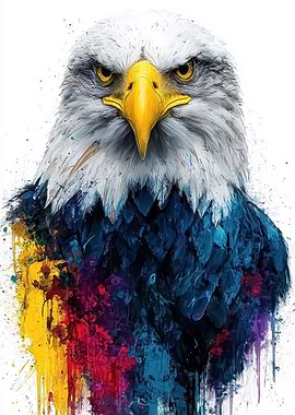 Colorful Eagle Portrait