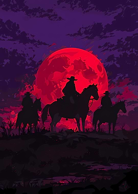 Cowboys under the Red Moon