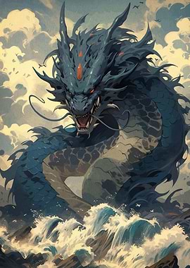 Majestic Sea Dragon Illustration