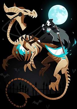 Grim Reaper Riding Skeleton Dragon