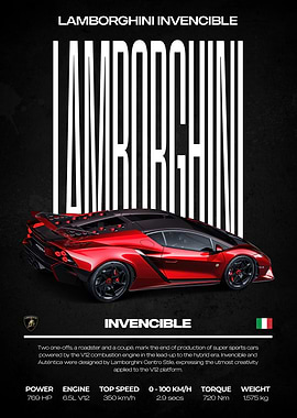 Lamborghini Invencible Red Sports Car