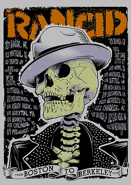 Rancid Boston to Berkeley Tour Poster