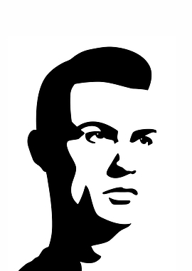Cristiano Ronaldo Black and White Portrait