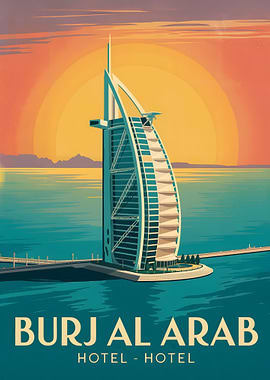 Burj Al Arab Hotel Illustration