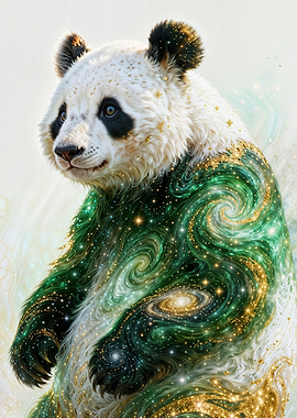 Galaxy Panda Portrait