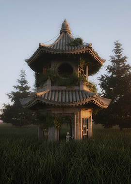 Overgrown Japanese Temple