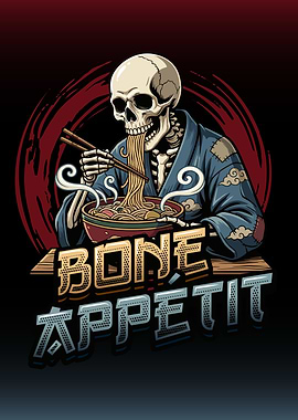 Bone Appetit Ramen Noodles Skeleton