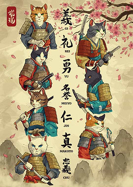Samurai Cats Bushido Code Virtues