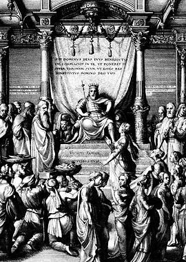 King Solomon and Queen of Sheba Engraving