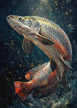 Arapaima Fish Painting