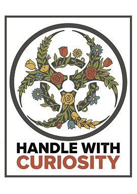 Floral Biohazard Symbol with Text