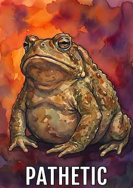 Pathetic Toad Watercolor
