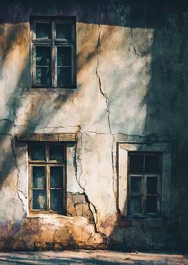 Old Building Facade with Windows