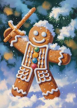 Gingerbread Warrior in Winter Wonderland