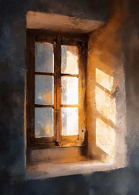 Window with Sunlight Painting