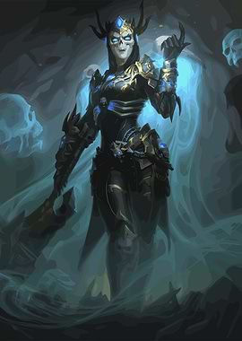 Undead Warrior Queen Illustration