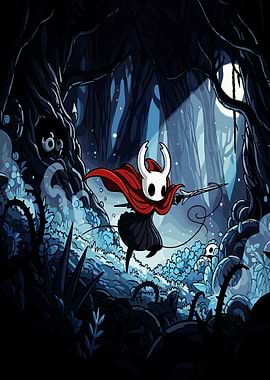 Hollow Knight in Dark Forest