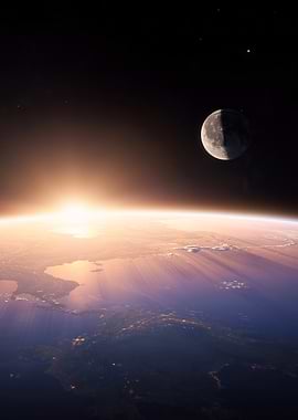 Earth and Moon from Space