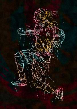 Abstract football Figure in Motion