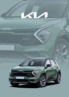 Green Kia Sportage Car